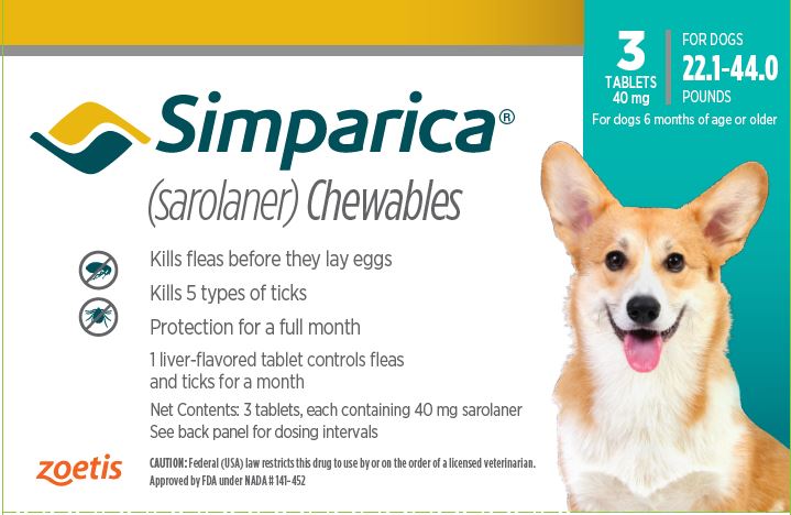 Simparica Tab 40mg x 3bls x 1FG