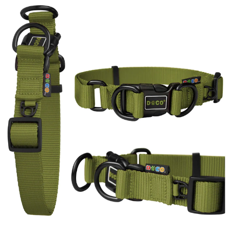 DCS005-10L Doco Double DD Nylon Collar OLIVE